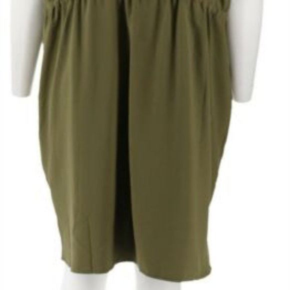 NWT LINEA LOUIS DELL'OLIO DRAWSTRING SHIRT DRESS MEDIUM - Picture 4 of 9